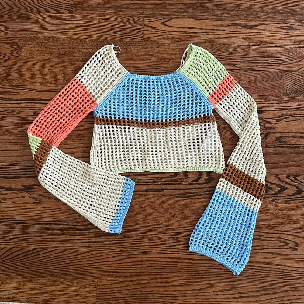 Urban Outfitters Multicolor Crochet Sweater